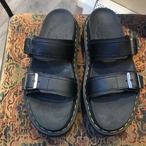 Dr. Martens Black Double Strap Sandals